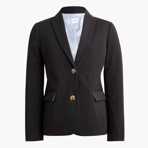 NEW J.CREW cotton-blend two-button blazer in black - Picture 4 of 8